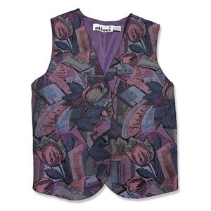 VINTAGE 90s Abstract Floral Creazioni Effeci Vest